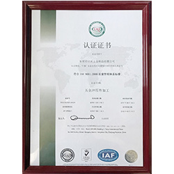 世欣ISO9001：2008认证书（中文版）